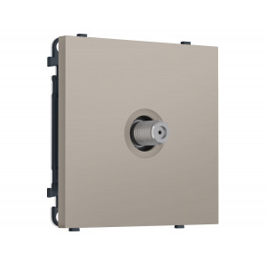Комплект механизма TV розетки SAT SIGMA Серо-бежевый матовый 5-2400MHz 3.5dB QUANT PRO Ambrella Volt MS373050 (SP3730, PR215)