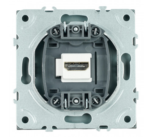 Розетка HDMI 2.0 Type A (механизм) Stekker Эмили RST00-5118-09 антрацит soft touch 50168 Розетка HDMI 2.0 Type A (механизм) Stekker Эмили RST00-5118-09 антрацит soft touch 50168