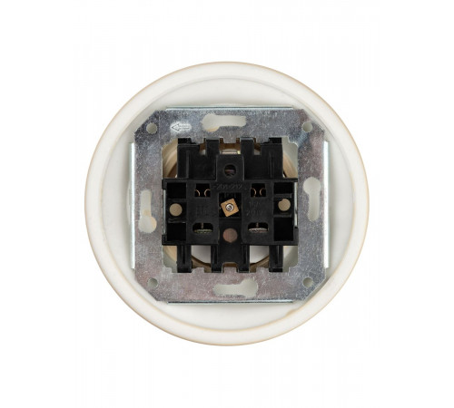 Розетка скрытой установки фарфоровая 2П+З 16А 250В сл. кость Болонь TDM Electric SQ1820-0322