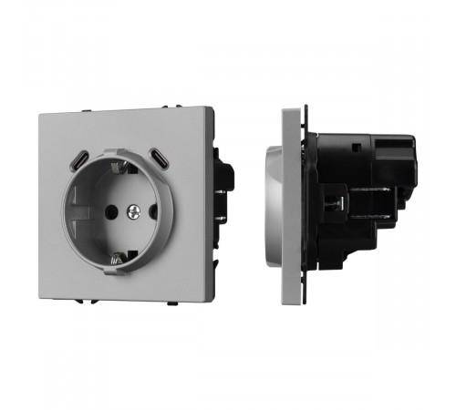 Механизм розетки с USB зарядкой Arlight SCT-NOBE-MUCC-SFPL-IS (230V, 16A) 061817