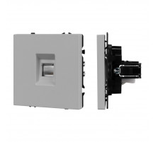 Розетка компьютерная софт-тач никель Arlight SCT-MPC1-SFPL-IS (RJ-45, CAT6) 059439(1)