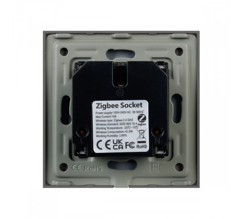 Розетка электрическая с Zigbee управлением Arlight SCT-OMALI-EUZB1-PL-GR (240V, 16A, Zigbee) 050101