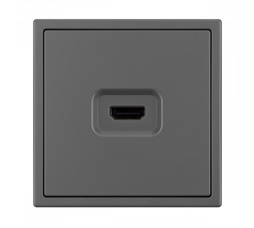 Механизм HDMI розетки Arlight SCT-NOBE-MHD1-SFPL-GR (Серый базальт) 061844
