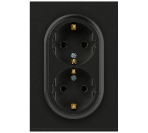 Розетка Эра Arktik 16-2104-05 двойная с заземлением 2X2P+E Schuko 16А-250В антрацит Б0070448