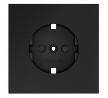 Накладка для розетки с заземлением и защитными шторками Voltum S70 (графит) VLS000707