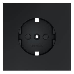 Накладка для розетки с заземлением и защитными шторками Voltum S70 (графит) VLS000707