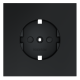 Накладка для розетки с заземлением и защитными шторками Voltum S70 (графит) VLS000707