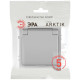 Розетка Эра Arktik 16-2103-03 с заземлением 2P+E Schuko со шторками с крышкой 16А-250В алюминий Б0070436