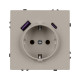 Механизм розетки с USB зарядкой Arlight  SCT-NOBE-MUAC-SFPL-CA (230V, 16A) 059444