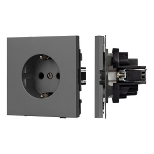 Механизм электрической розетки Arlight SCT-TENDO-MEU1-SFPL-GR (230V, 16A) 054640