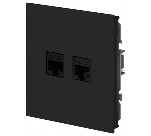 Розетка Эра Arktik 16-3108-05 информационная двойная 2XRJ45 антрацит Б0070488