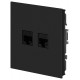 Розетка Эра Arktik 16-3108-05 информационная двойная 2XRJ45 антрацит Б0070488