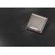 Накладка для розетки с заземлением защитными шторками и крышкой S70 Metal (никель) Voltum VLSM000811