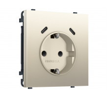 Комплект механизма электрической розетки SIGMA Шёлк 2USB С+C 20W Ambrella Volt MS550510 (SP5505, PR165)