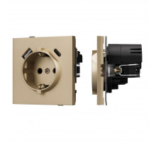 Механизм розетки с USB зарядкой Arlight SCT-TENDO-MUAC-SFPL-GD (230V, 16A) 054608