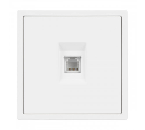 Розетка телефонная софт-тач белый кварц Arlight SCT-MTL1-SFPL-WH (RJ-11, 4C) 054300(1)