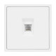 Розетка телефонная софт-тач белый кварц Arlight SCT-MTL1-SFPL-WH (RJ-11, 4C) 054300(1)