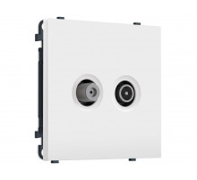 Комплект механизма розетки TV оконечной + SAT SIGMA Белый матовый 5-862MHz 3.5dB/950-2150MHz 3.8dB QUANT PRO Ambrella Volt MS133310 (SP1333, PR217)