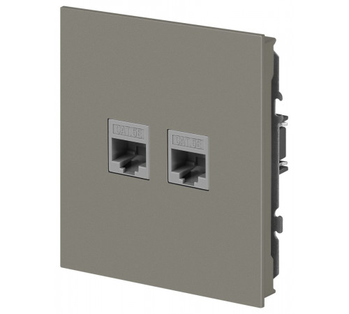 Розетка Эра Arktik 16-3108-07 информационная двойная 2XRJ45 титан Б0070490