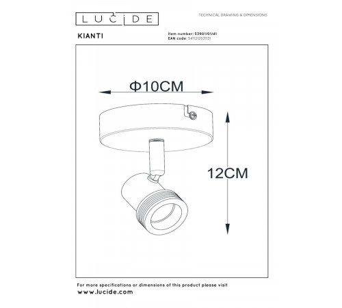 Спот Lucide Kianti 53901/01/41