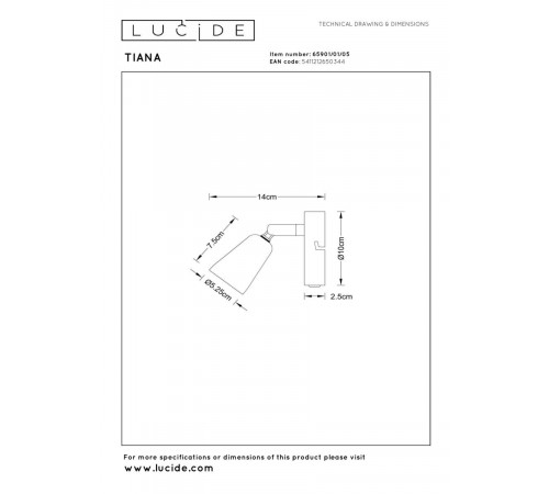 Спот Lucide Tiana 65901/01/05
