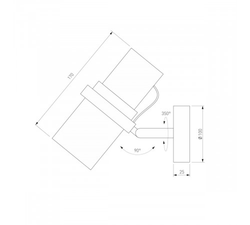 Спот Eurosvet Peak 503111 черный a071915