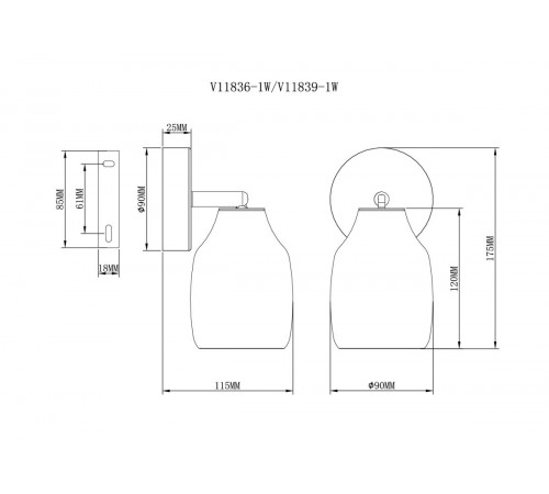 Спот Moderli Adalina V11839-1W