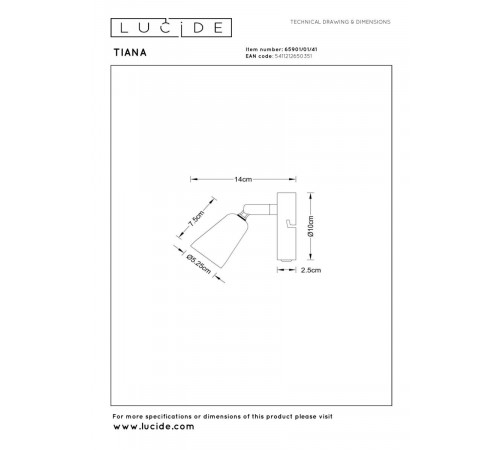 Спот Lucide Tiana 65901/01/41