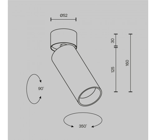 Спот Maytoni Technical Focus Led C055CL-L12W3K-SS-W