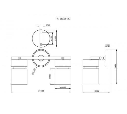 Спот Moderli Almero V11822-2C