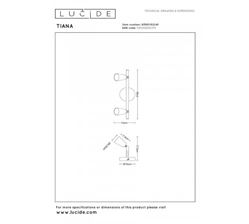 Спот Lucide Tiana 65901/02/41