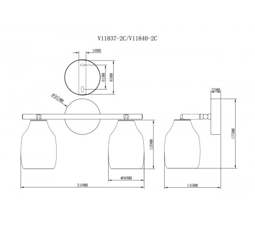 Спот Moderli Adalina V11840-2C