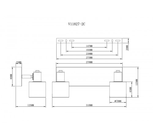 Спот Moderli Malet V11827-2C