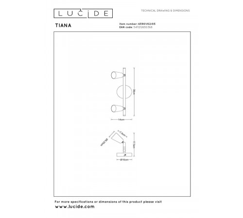 Спот Lucide Tiana 65901/02/05
