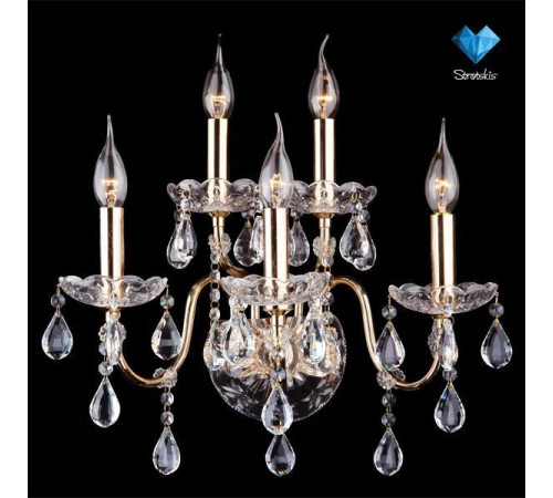 Бра Eurosvet 3600/5 золото/прозрачный хрусталь Strotskis