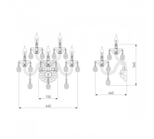 Бра Bogates Cleopatra 256/5 Strotskis