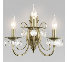 Бра Eurosvet Alda 3305/3  латунь/прозрачный хрусталь Strotskis a072113