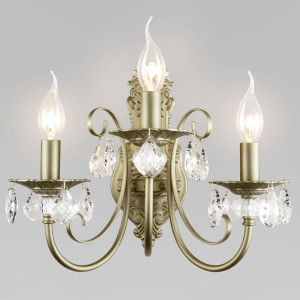 Бра Eurosvet Alda 3305/3  латунь/прозрачный хрусталь Strotskis a072113