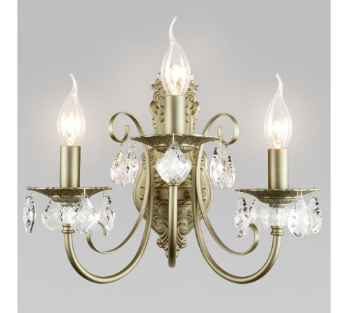 Бра Eurosvet Alda 3305/3  латунь/прозрачный хрусталь Strotskis a072113