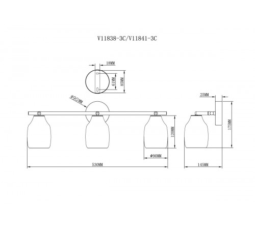 Спот Moderli Adalina V11841-3C