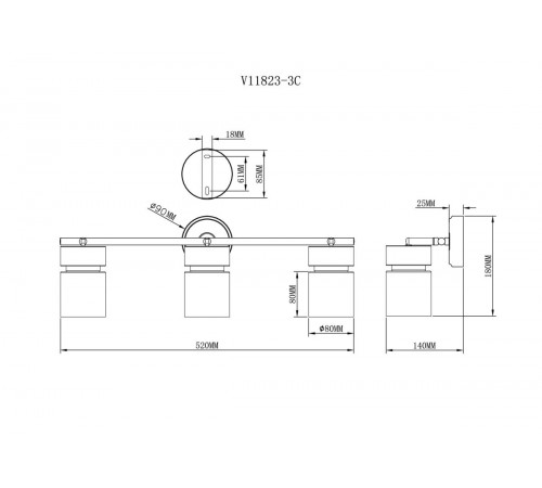 Спот Moderli Almero V11823-3C