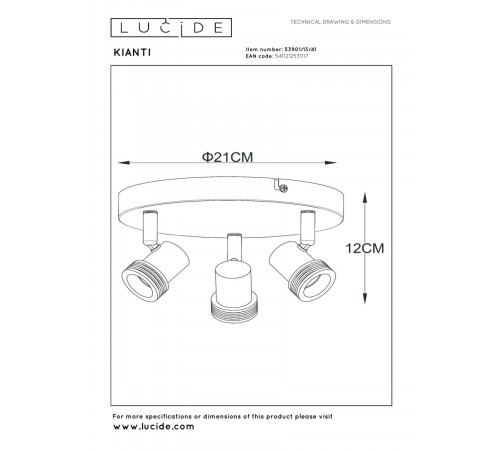 Спот Lucide Kianti 53901/13/41