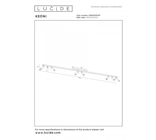 Спот Lucide Keoni 09943/08/97