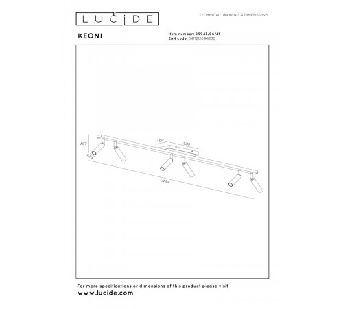Спот Lucide Keoni 09943/06/41