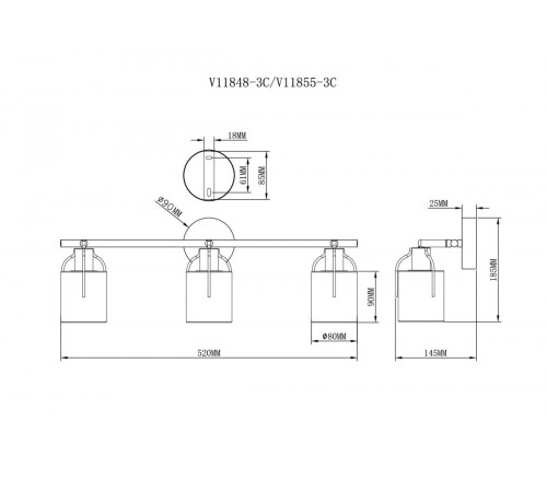 Спот Moderli Inari V11855-3C
