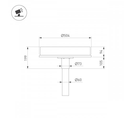 Уличный светильник Arlight OXOR-LEIS-BUE-504x504x199-30W Day4000 (BK, 120 deg, 230V) IP66 058188