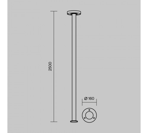 Садово-парковый светильник Maytoni O529FL-L30B3K