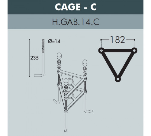 Садово-парковый светильник Fumagalli NEBO OFIR/RUT 3L E26.202.R30.AXE27