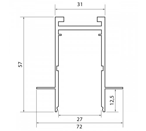 Шинопровод встраиваемый ST Luce Skyline 220 ST021.429.00H