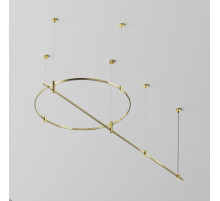 Основание круглое+прямое  на тросовых подвесах Hang для трековых светильников Maytoni Technical Flarity TFC-Flar-H05-BS